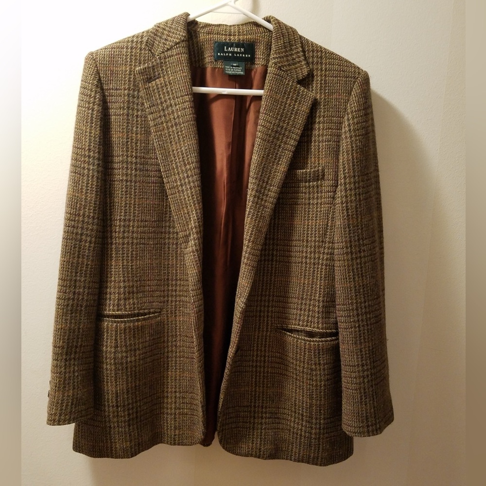 Lauren, Ralph Lauren Tweed Wool Blazer,size 10. 100% Wool, Excellent condition.